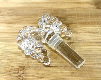Vintage MIKASA Bottle Stopper Blown Glass Grape Cluster