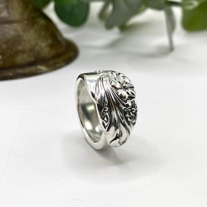 Spoon Ring, 1950 EVENING STAR, Spoon Jewelry Ring, Silverware Ring, Silverware Jewelry Ring, Flatware Ring, Vintage Silverware Spoon Ring