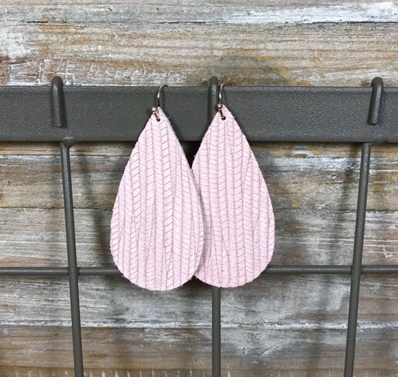 Spring Earrings Leather Earrings Trendy Earrings Teardrop Earrings Summer Earrings