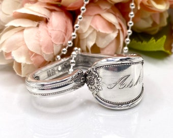 Spoon Heart Necklace, Floating Heart Necklace, Spoon Necklace, Spoon Jewelry Heart, Personalized Heart Necklace