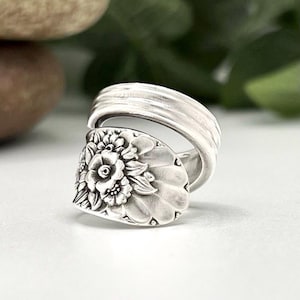 Vintage Spoon Ring, 1953 JUBILEE, Silverware Ring, Upcycled Spoon Jewelry Ring