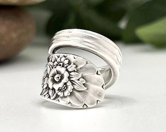 Spoon Ring, 1953 JUBILEE, Silverware Ring, Vintage Spoon Jewelry Ring