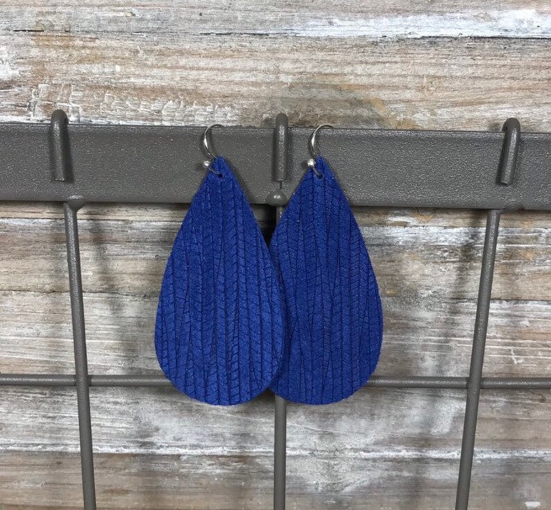 Spring Earrings Leather Earrings Trendy Earrings Teardrop Earrings Summer Earrings