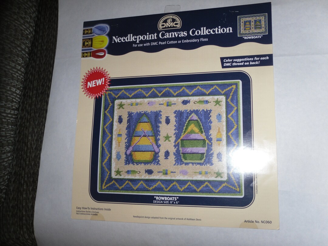 Needlepoint Canvas Collection of Row Boats by DMC - Etsy