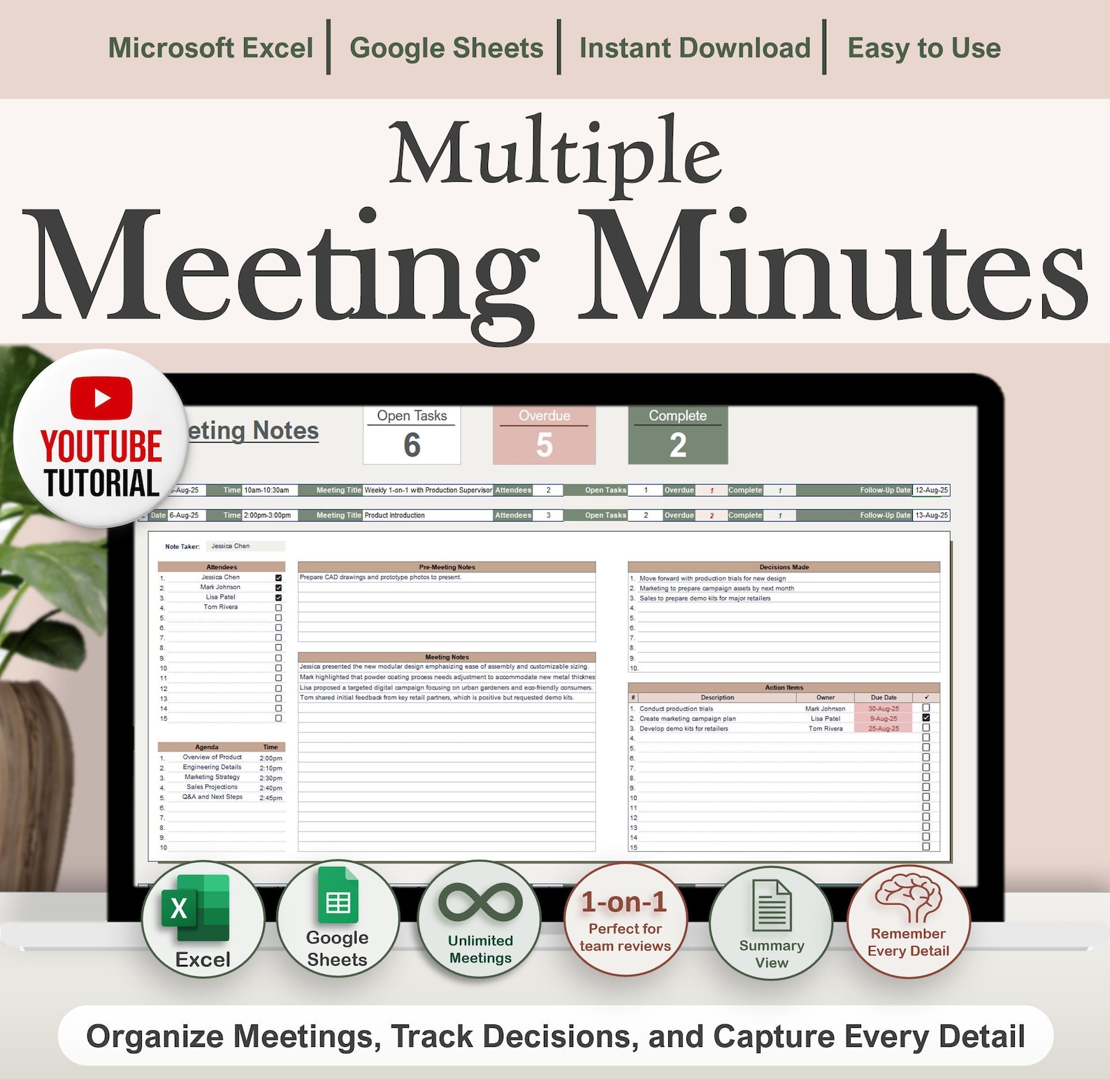 Multiple Meeting Notes Tracker Template For Google Sheets Excel multiple-meeting-notes-tracker-template-for-google-sheets-excel