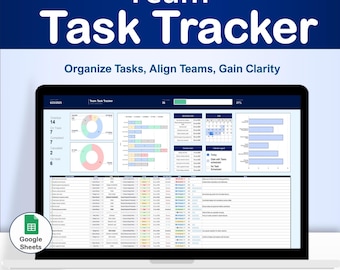 Team Task Tracker: Google Sheets Project Management (Digital Download)