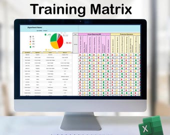 Excel Skill Matrix Template: Evaluate Employee Skills by Department, Track 7 Essential Competencies for Effective Workforce Management