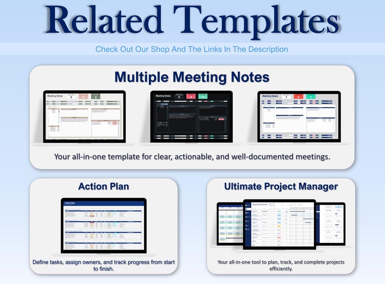 Multi Project Action Tracker Excel & Google Sheets | Project Management ...