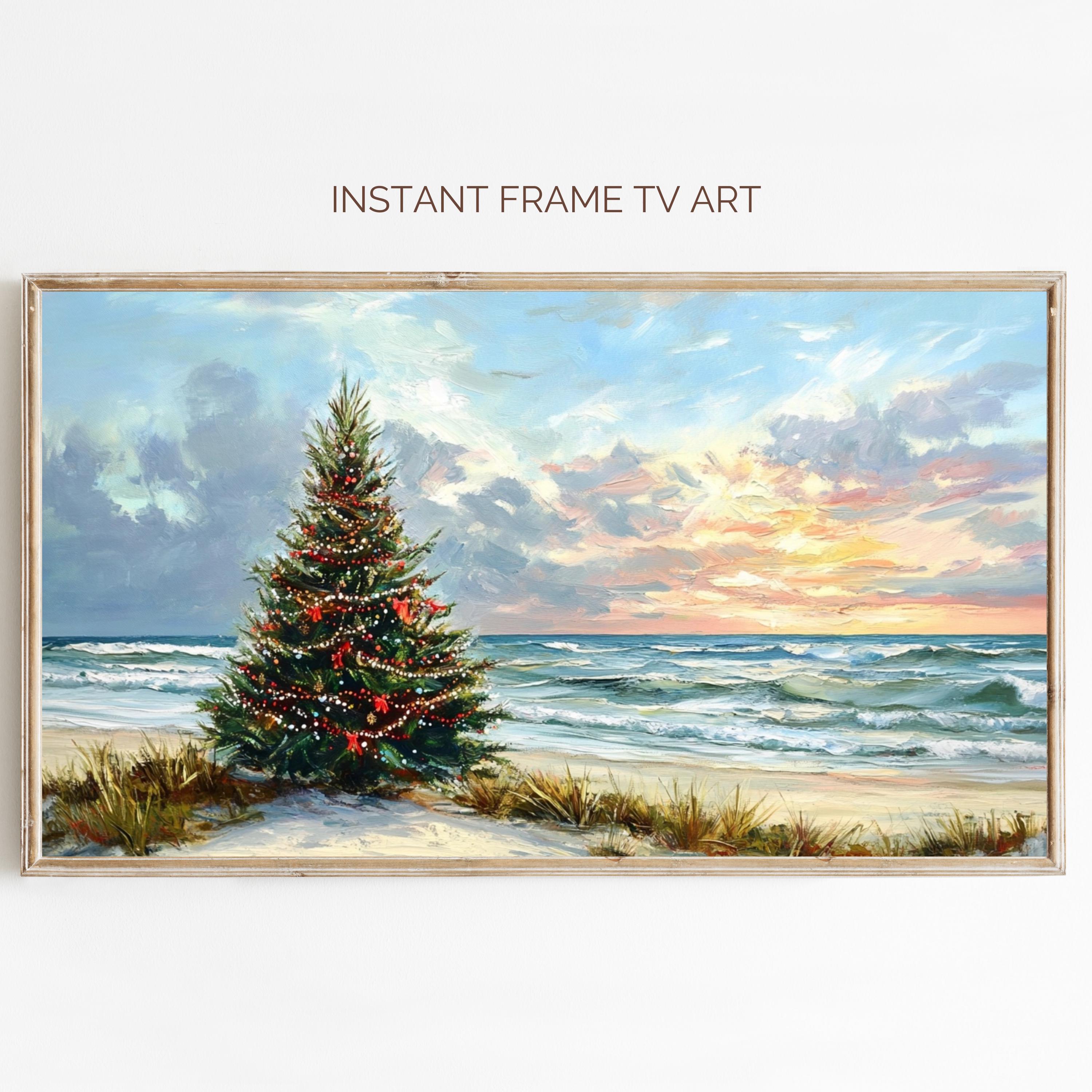 CANVAS ON DEMAND 3-Piece Christmas Trees Canvas Wall Art Print Set, Minimalist Holiday Home Décor