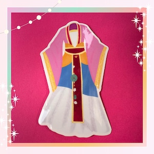 Mulan Pink Dress Sticker