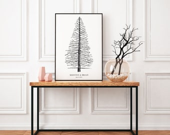 Tree Wedding Guestbook - Guest Sign In - Frame Included & FREE U.S. Shipping