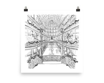 Cleveland - Arcade On Holiday Print