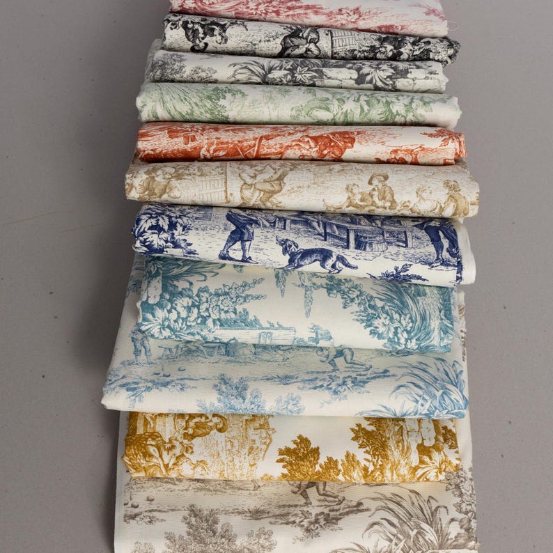 Toile de Jouy Fabric – Timeless Elegance for Home & Fashion | 11 Stunning Colors