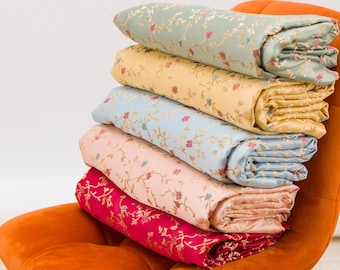 Luxe Venetiaanse Lampas Stof San Leucio Rococo Stijl Meubelstof Glimmend Brokaat Voor Bekleding Gordijnen Interieur 280x265 cm - 5 Kleuren
