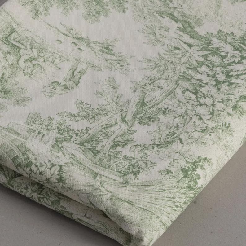Tela Toile de Jouy algodón 280 cm | gran ancho por metro y yarda en 11 colores imagen 10