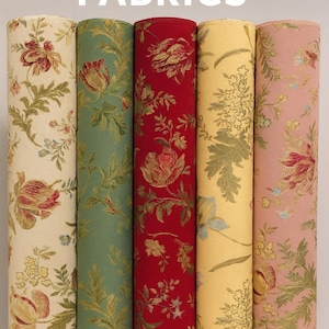 Luxury Venetian Lampas Fabric Available in 5 colors – San Leucio - Baroque Rococo Brocade Upholstery & Curtains – 270x280cm – Made in Italy
