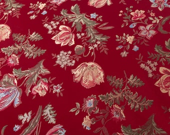 Prachtige Stof - Damast - Venetiaanse Lampas - San Leucio - Cretonne - Rococo - 270 cm - 280 cm - Made in Italy - Stof per meter
