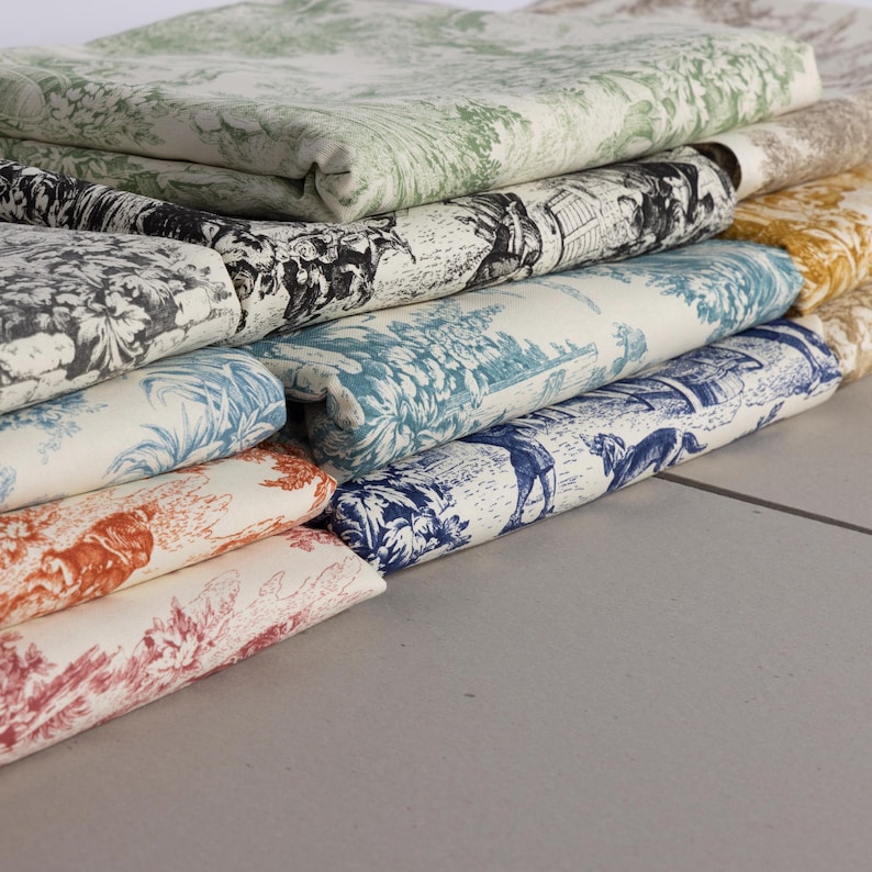 Toile de Jouy Fabric – Timeless Elegance for Home & Fashion | 11 Stunning Colors