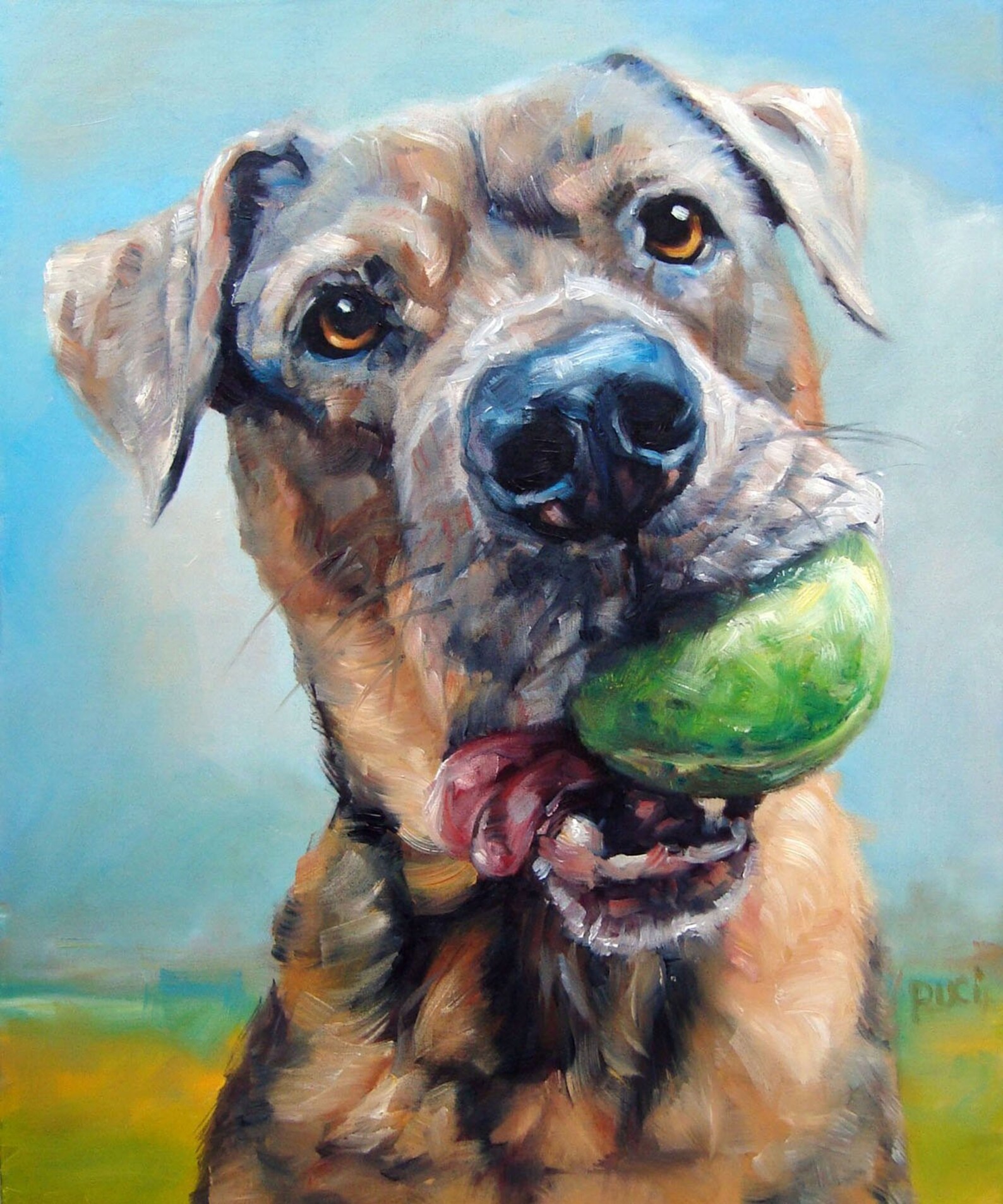 pet portrait oil painting