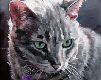 SoftLight, custom Pet portrait oil painting by puci, 8x8"