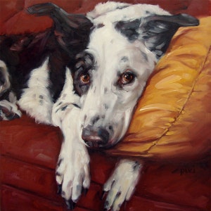 Our BELOVED PETS, custom Pet Portrait Oil Paintings by puci, 12x12&quot;