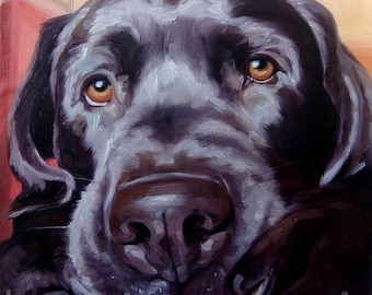 Pet Loss Gifts, custom dog paintings, dog portraits, pet portrait Oil Paintings, 8x8"