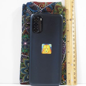 Geometric smartphone case, Cell phone case, Sunglasses case, Fabric phone pouch, Fabric phone case, Cosmetics case, Dots, Geometric image 2
