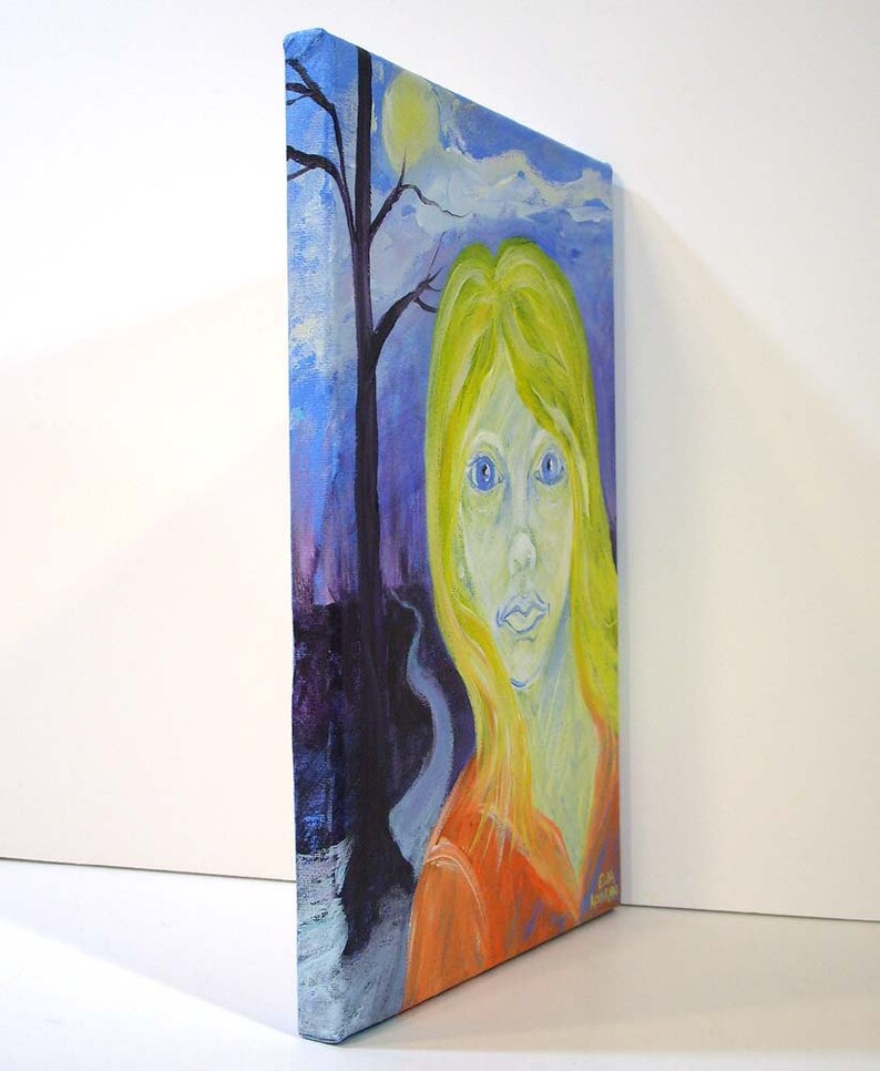 fantasy surreal art Samantha/'s Dream Surrealism original acrylic painting on canvas Wall art dream art