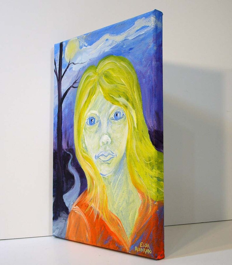 fantasy surreal art Samantha/'s Dream Surrealism original acrylic painting on canvas Wall art dream art
