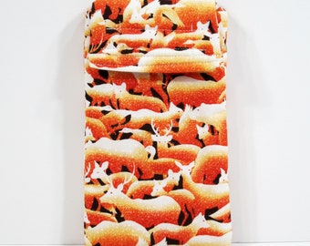 Animal cell phone case, glasses case, smartphone case, cloth phone case, fabric case, fabric pouch, cosmetic case, phone pouch, wildlife