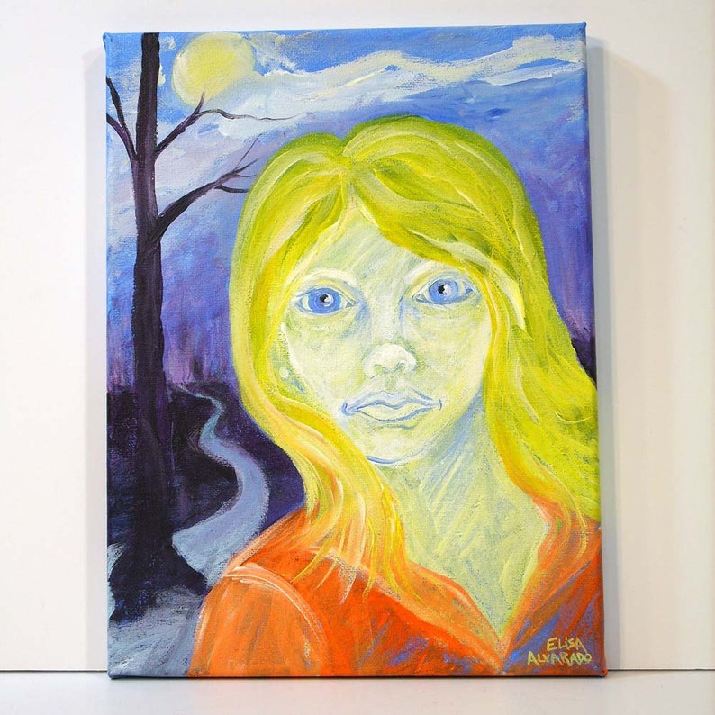 fantasy surreal art Samantha/'s Dream Surrealism original acrylic painting on canvas Wall art dream art