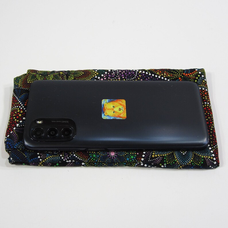 Geometric smartphone case, Cell phone case, Sunglasses case, Fabric phone pouch, Fabric phone case, Cosmetics case, Dots, Geometric image 6