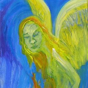Angel painting - Angel - Original painting on canvas - Angel art - Art - Original art - Acrylic painting - Wall art