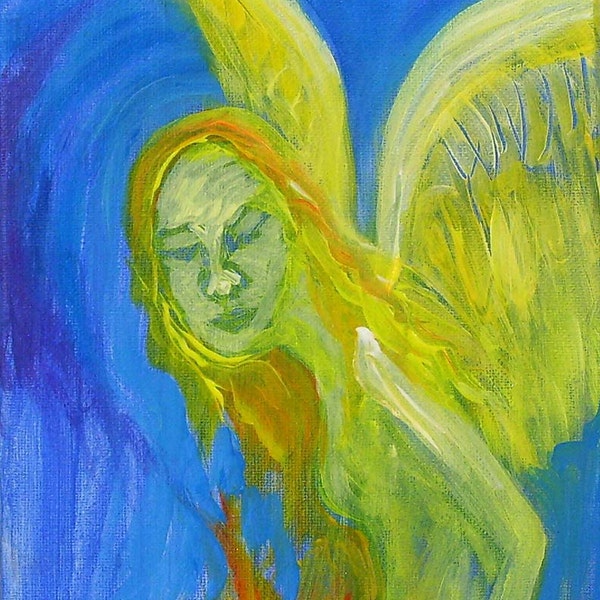Angel painting - Angel - Original painting on canvas - Angel art - Art - Original art - Acrylic painting - Wall art