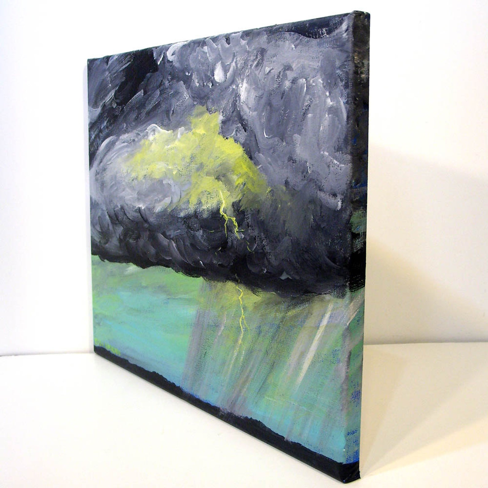 Storm Painting Thunderstorm Original Acrylic Painting on Etsy