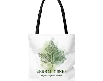 Medicinal Herbs Tote Bag - Holistic Health Herbalist Gift, Herbal Medicine, Herbalism, Herbalist, Nature Medicine