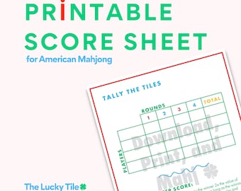 Scoring Sheet - American Mahjong