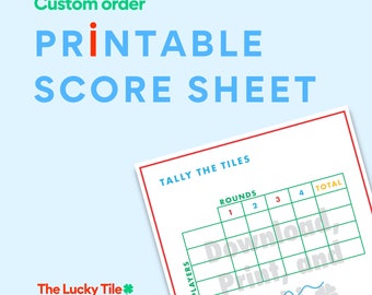 Custom Scoring Sheet - American Mahjong