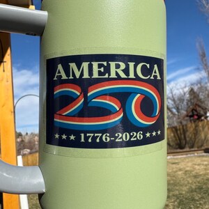 250 Years of Freedom Sticker | 1776–2026 Patriotic USA Decal | America 250 Anniversary Vinyl Sticker | Independence Celebration Clear Matte