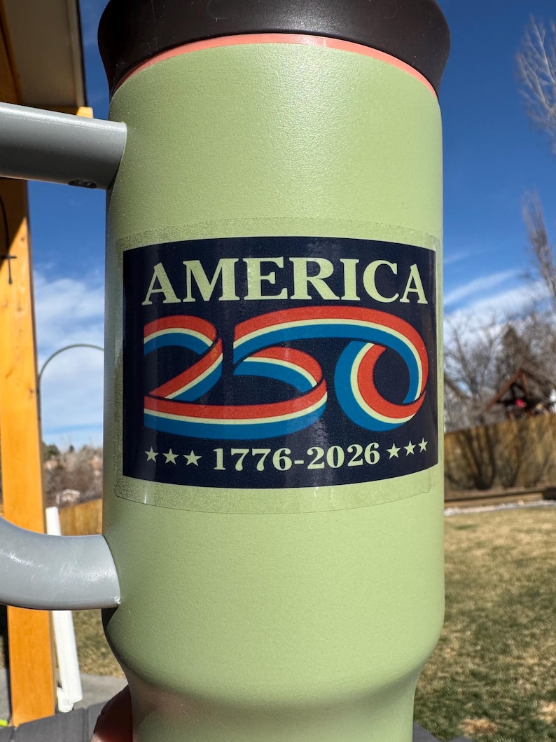 250 Years of Freedom Sticker | 1776–2026 Patriotic USA Decal | America 250 Anniversary Vinyl Sticker | Independence Celebration Clear Matte
