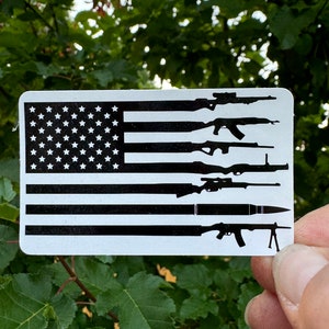 American Flag Rifle Stripe Vinyl Decal, Patriotic 2A Supporter