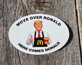 Pegatina de Trump de McDonald's, regalo de broma MAGA