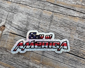 Pegatina de la bandera del Golfo de América, vinilo de EE. UU., pegatina impermeable para portátil, pegatina para parachoques