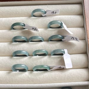 Natural Guatemalan jadeite jade band rings