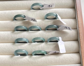 Natural Guatemalan jadeite jade band rings