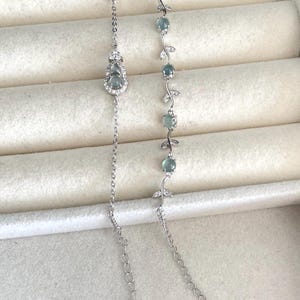 Natürliche hellblau grüne Guatemaltekische Jadeit Jade Kette Armbänder