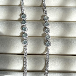 Natural Guatemalan jadeite jade chain bracelets