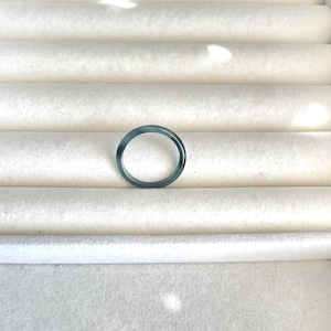 Bague fine spéciale jade jadéite guatémaltèque bleu taille US 10