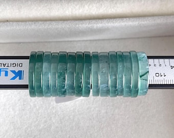 Natural and translucent Guatemalan jadeite jade band rings, flat shaped rings, limited sizes.