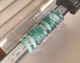 Natural Guatemalan jadeite jade rings inner diameter between 17.1-17.7
